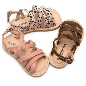 Piper finn Gladdiator Sandals brown 8c